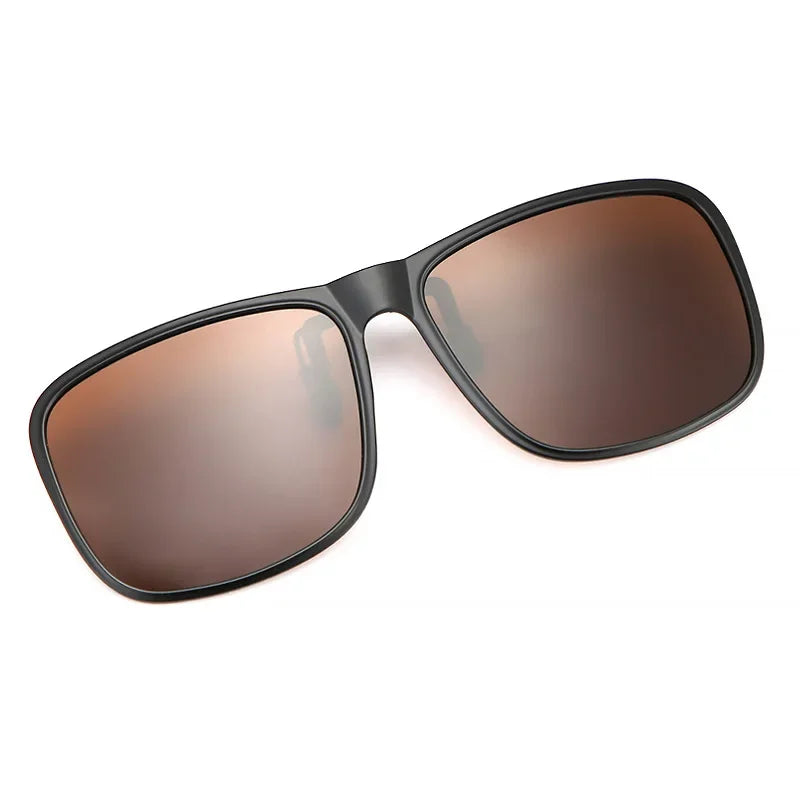 ⬛ 45% OFF! Square Polarized Clip-On Sunglasses - Flip-Up UV400 for Night Driving