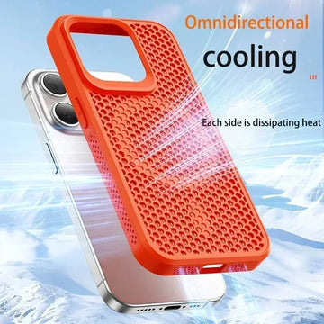 Cooling iPhone Case – Heat Dissipation Breathable Hard Cover with MagSafe for iPhone 17, 16, 15, 14, 13, 12, 11