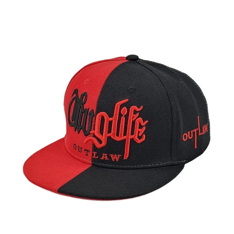 Embroidered Hip-Hop Baseball Cap - Adjustable Snapback Hat for Outdoor & Casual Wear