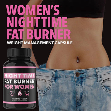 Night Time Fat Burner for Women - Overnight Metabolism Booster & Sleep Support