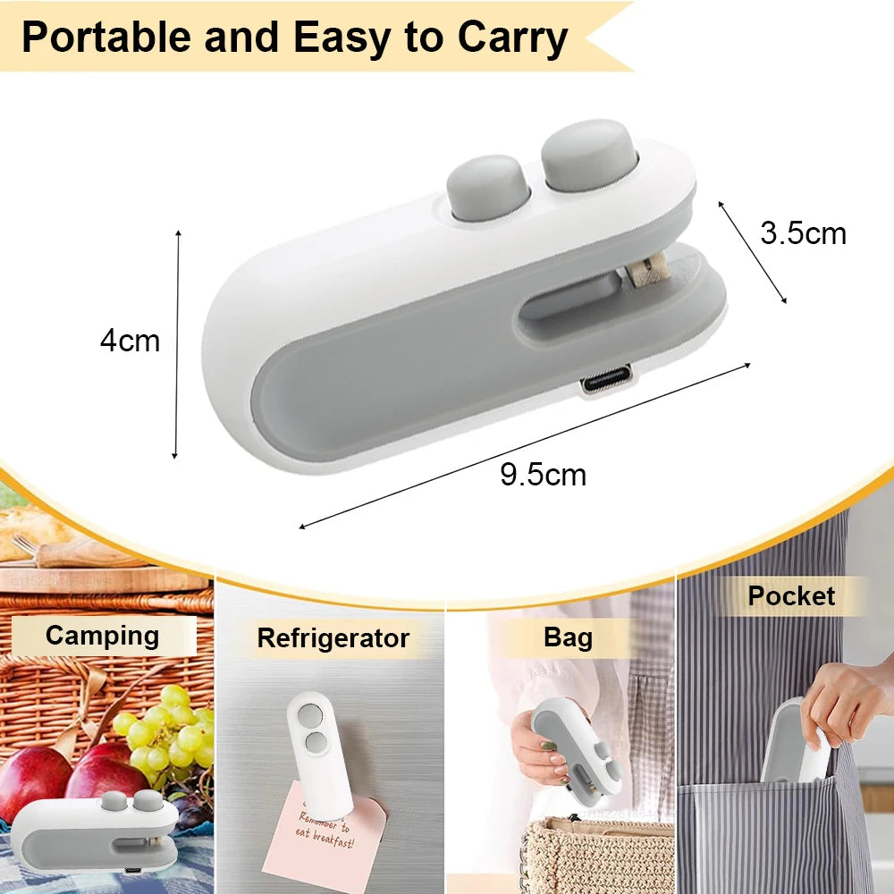 Mini Heat Bag Sealing Machine - Handheld Food Sealer for Plastic Bags