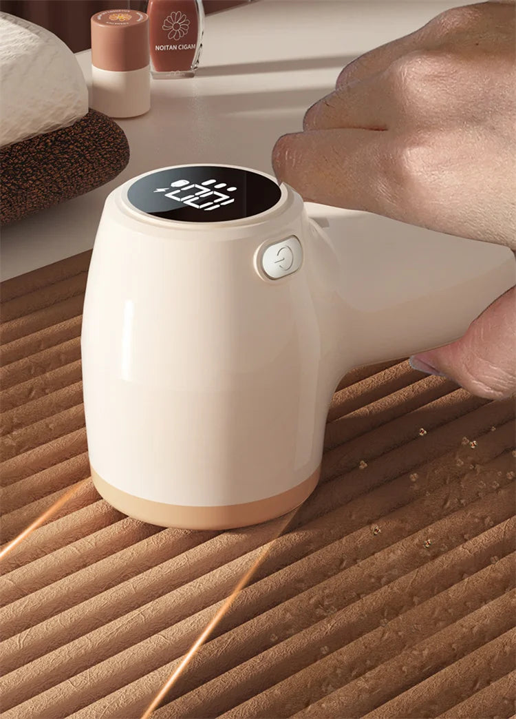 Electric Fabric Shaver - USB Rechargeable Lint Remover with LED Display for Clothes