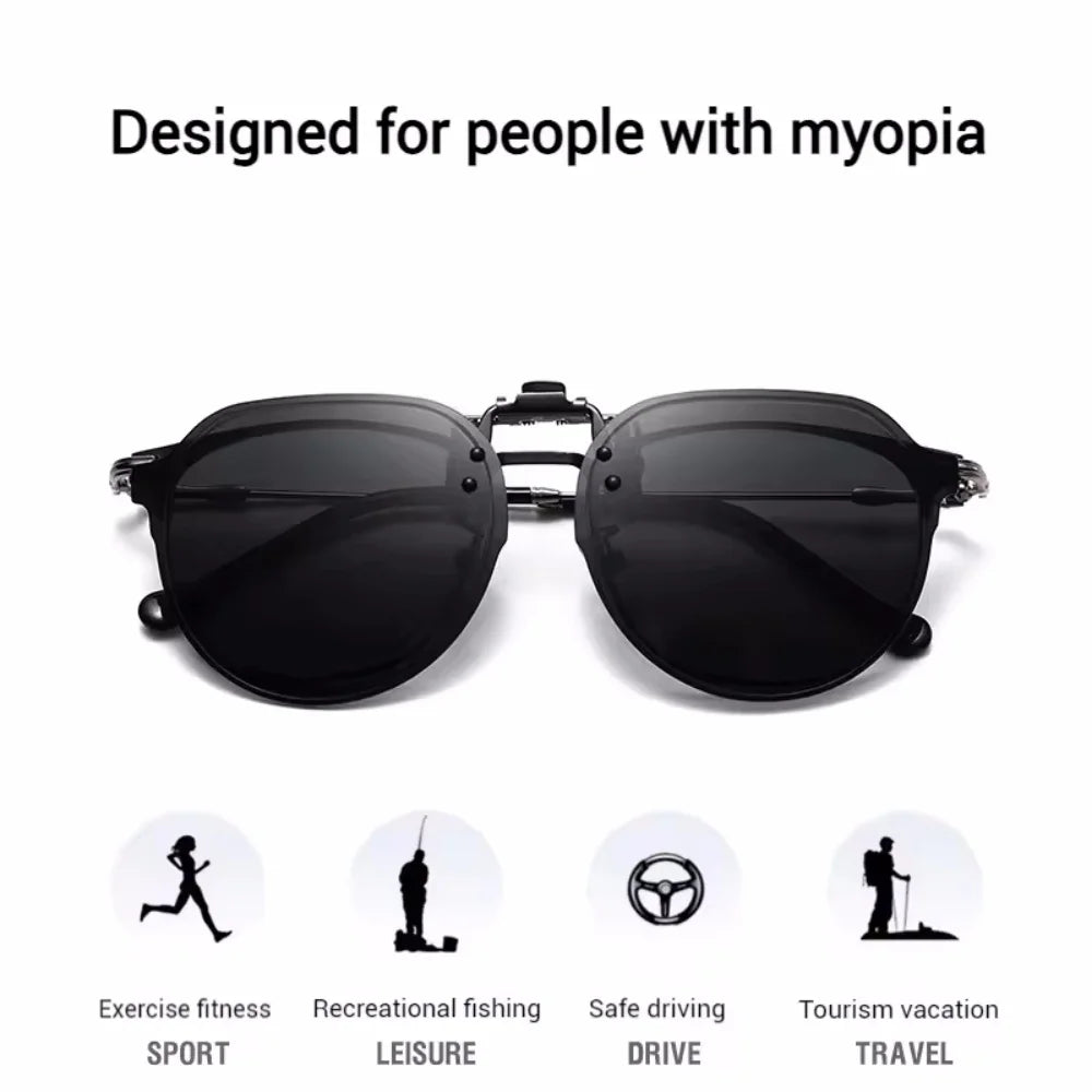 🌈 55% OFF! Color-Changing Polarized Clip-On Sunglasses - Flip-Up UV400 (Unisex)