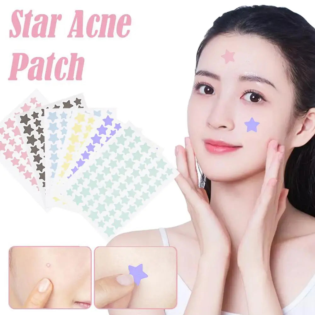 Colorful Star-Shaped Acne Patches - 60 Pack | Cute Pimple Stickers