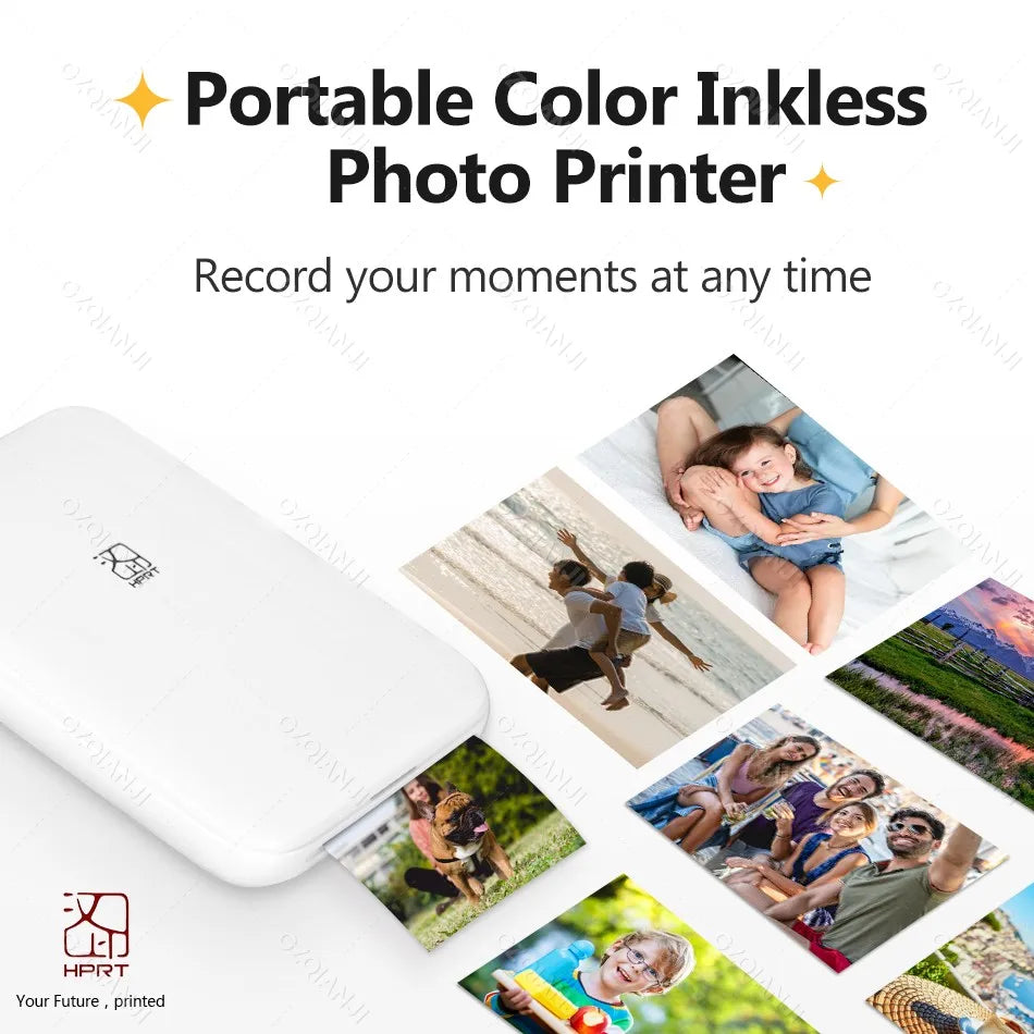 Portable Pocket Photo Printer – Wireless Bluetooth Zink 2x3" Color Printer