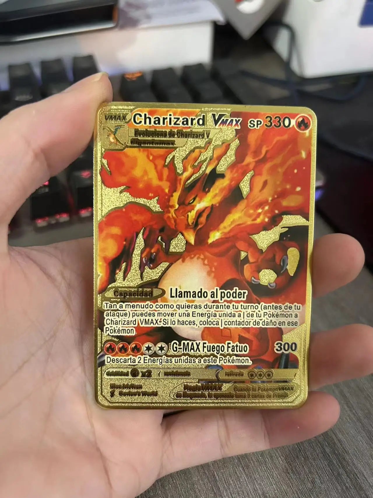 Spanish Pokemon Metal Cards – Mewtwo, Pikachu GX & Charizard VMAX Set