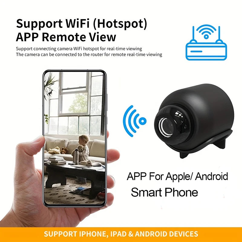 X5 Mini WiFi Security Camera - 1080P HD Wireless Surveillance with Night Vision