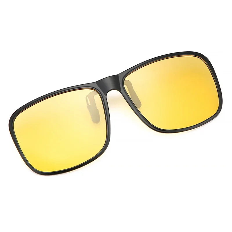 ⬛ 45% OFF! Square Polarized Clip-On Sunglasses - Flip-Up UV400 for Night Driving