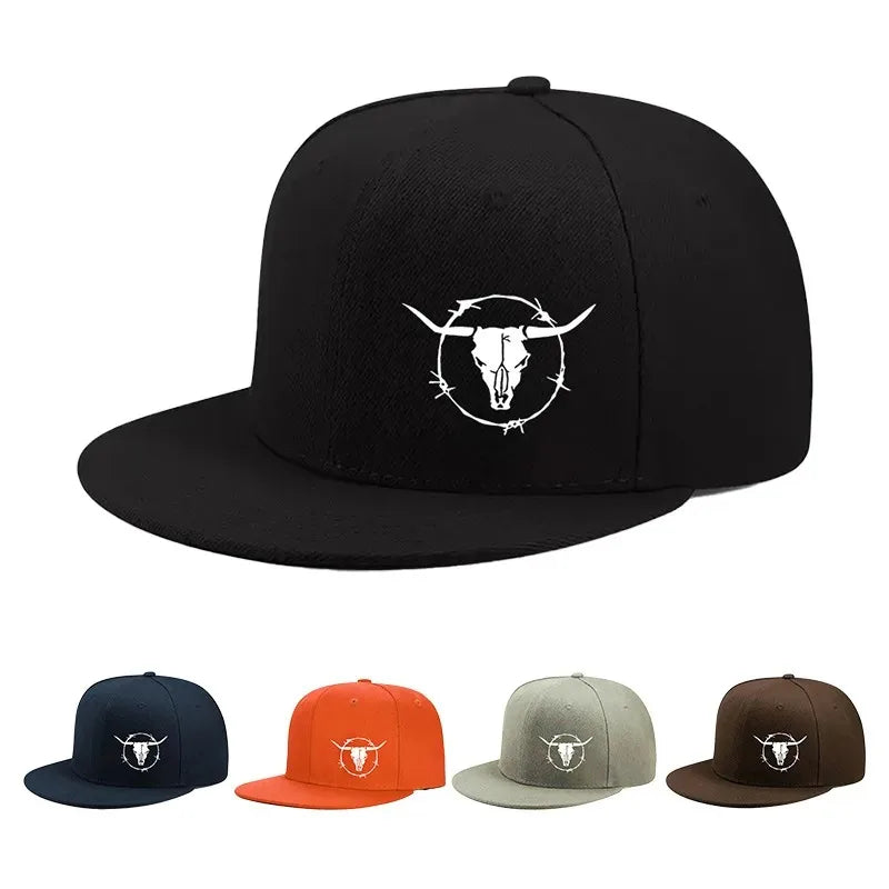 Printed Hip-Hop Baseball Cap - Adjustable Snapback Hat for Outdoor & Casual Wear