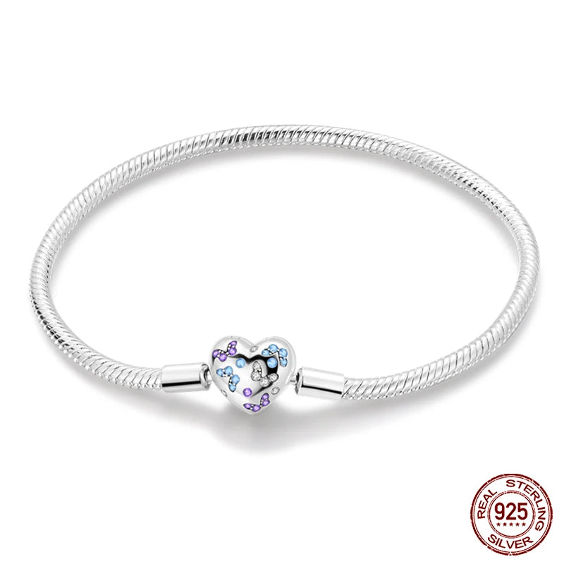 Silver Star Moon Clover Bracelet – DIY Charm Birthday Jewelry