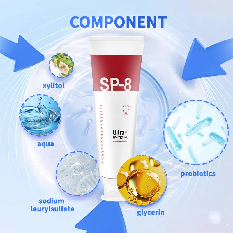 ✨ 36% OFF! SP-8 Probiotic Whitening Toothpaste - Remove Stains, Freshen Breath (120g)