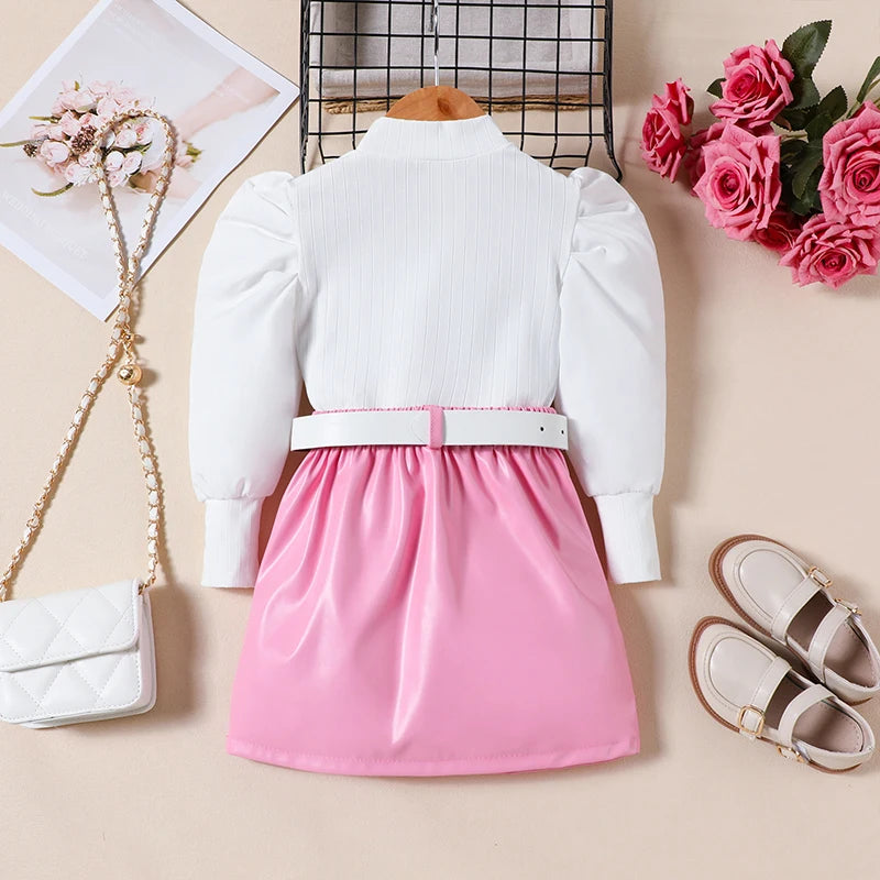 Girls Long Sleeve Top & Skirt Set - 2-Piece Fall Outfit (Ages 4-6)