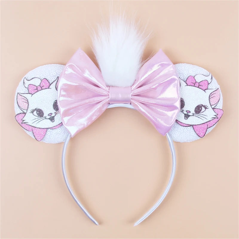 Disney Colorful Sequins Bow Headband – Rainbow Hair Accessory for Girls & Disney Fans