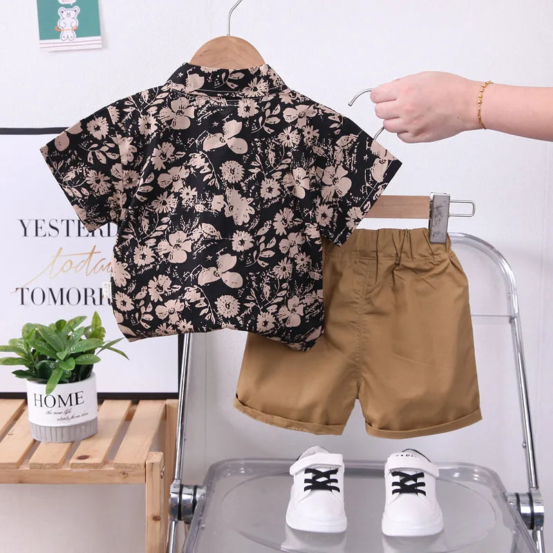 Toddler Boys Summer Outfit Set - 2-Piece T-Shirt & Shorts (Ages 1-5)