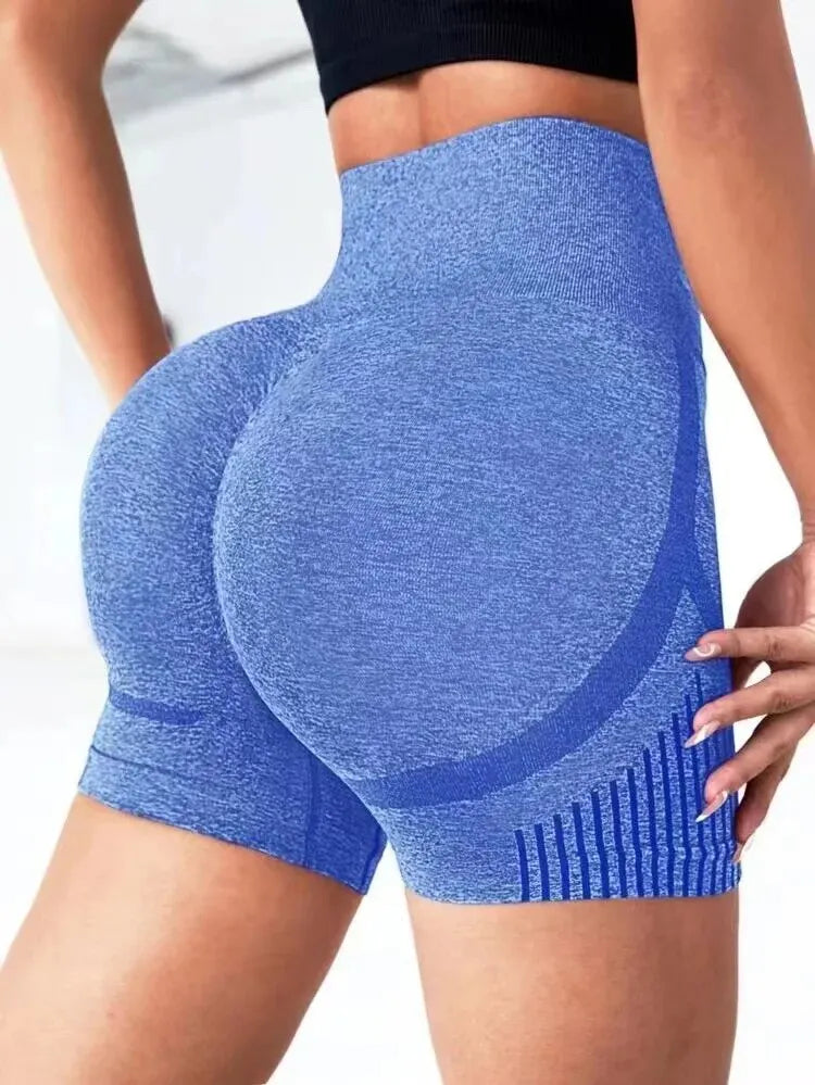 Women's Butt-Lift Yoga Shorts - High-Waist Seamless Workout Shorts for Gym & Fitness