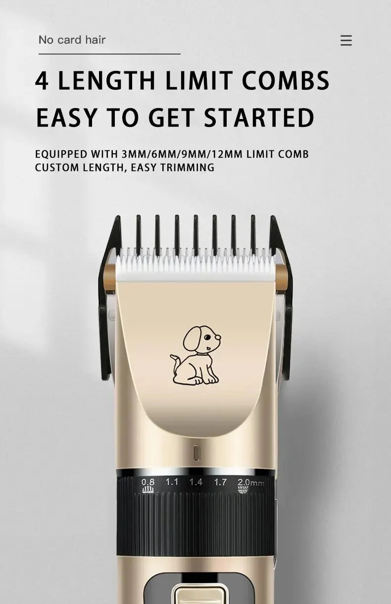 Professional Pet Grooming Clippers - Cordless Rechargeable for Dogs, Cats & Rabbits