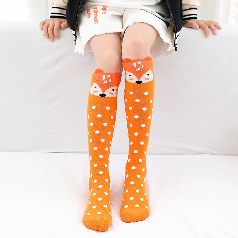 Cute Cartoon Kids Socks Animal Pattern Crew
