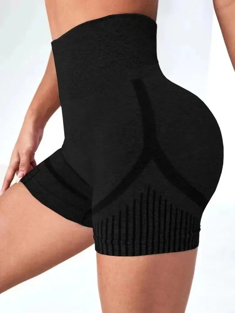 Women's Butt-Lift Yoga Shorts - High-Waist Seamless Workout Shorts for Gym & Fitness