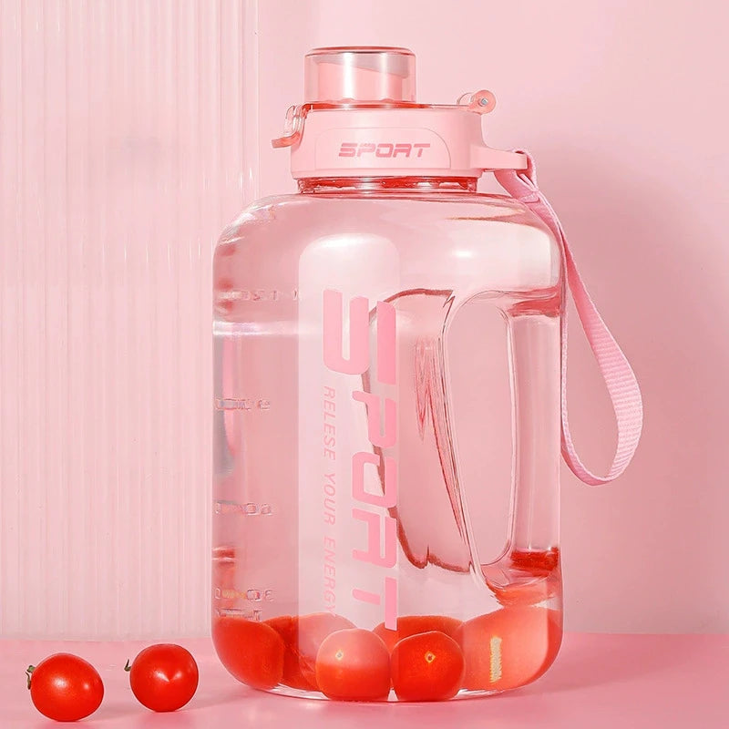 1.2L Large Capacity Sports Water Bottle - Portable Fitness Gym Bottle with Handle