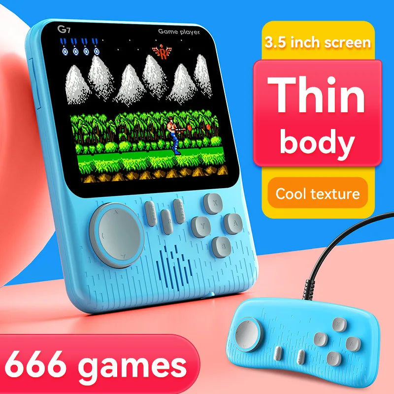 Handheld Game Console - 3.5" Screen with 666 Retro Classic Games & Joystick