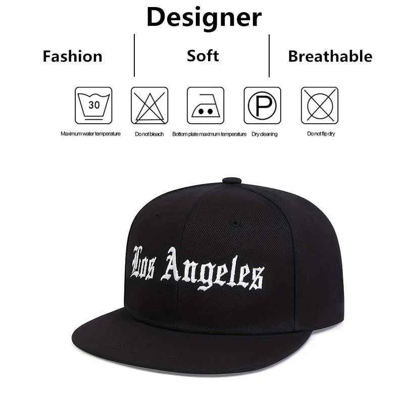 Los Angeles Basketball Cap - Cotton Hip-Hop Snapback Hat for Outdoor & Casual Wear