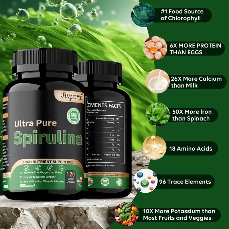 Organic Spirulina – Detox, Immune & Cardiovascular Health