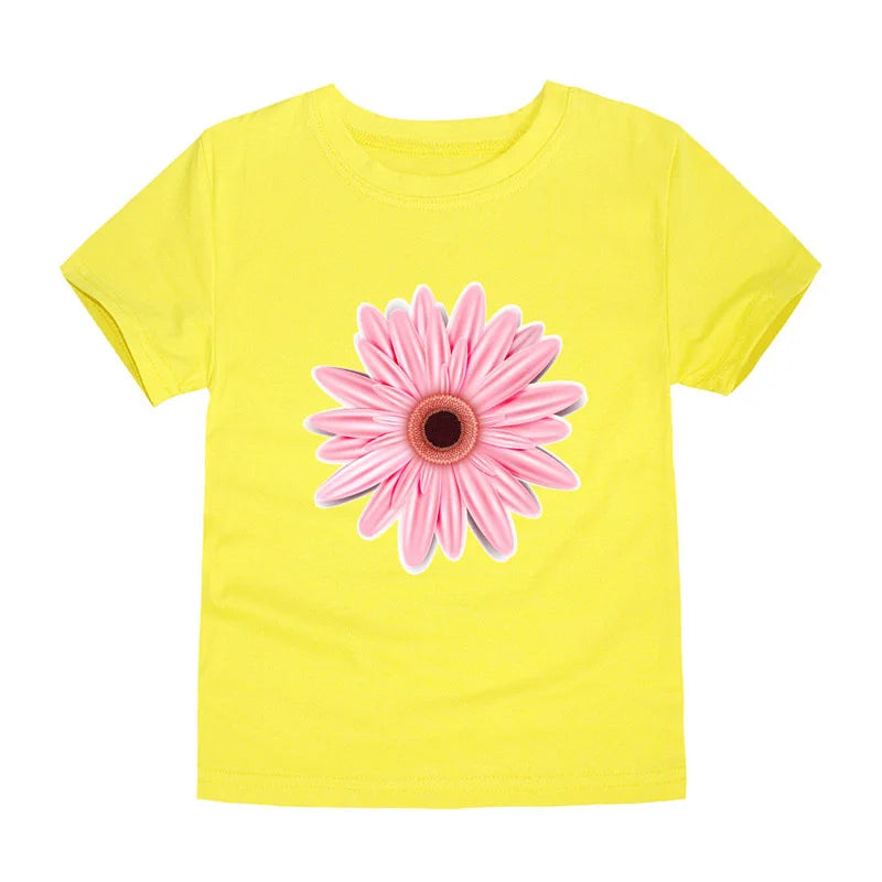 Toddler Girl Cotton T-Shirt Floral Print Tee