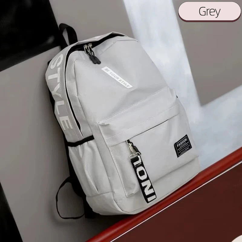 Korean Style Student Backpack - Large Capacity School Bag for Men & Women