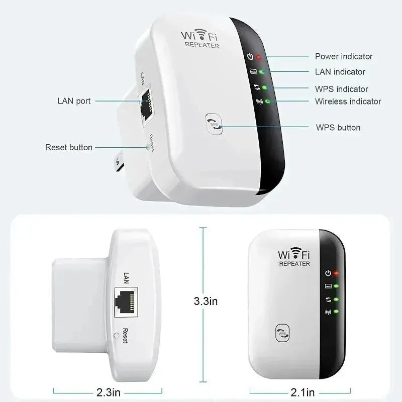 🔥 45% OFF! WiFi Extender 300Mbps - Eliminate Dead Zones, Boost Signal Range 📶
