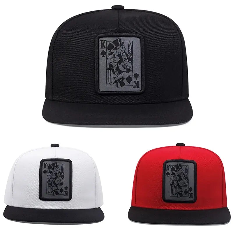 Playing Card Baseball Cap - Adjustable Snapback Trucker Hat for Fishing & Casual Wear