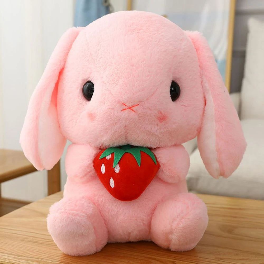 22CM Kawaii Long Ear Bunny Plush Toy Cute Soft Princess Wind Bunny Doll For Friends Birthday Christmas Gift
