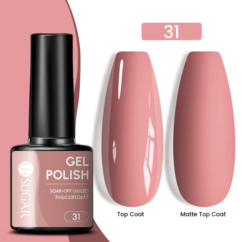 Dark Red Gel Nail Polish – Soak-Off LED/UV Gel Varnish for Salon & Home Use