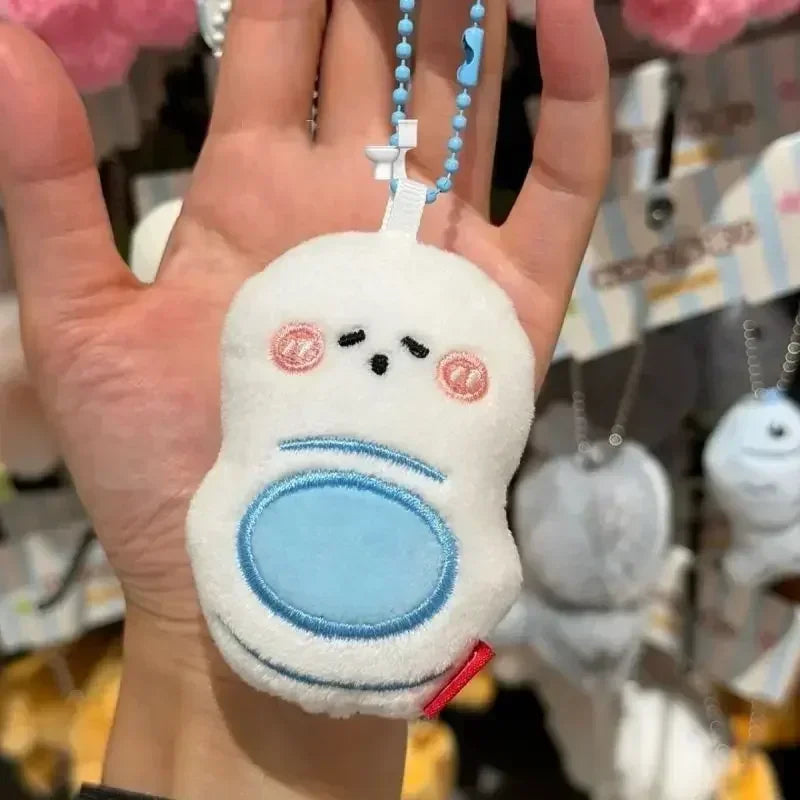 Fun Plush Keychain Toilet Series Stuffed Keychains Creative Design Small Plush Doll Bag Pendant Keyrings for Friends Gifts Keys