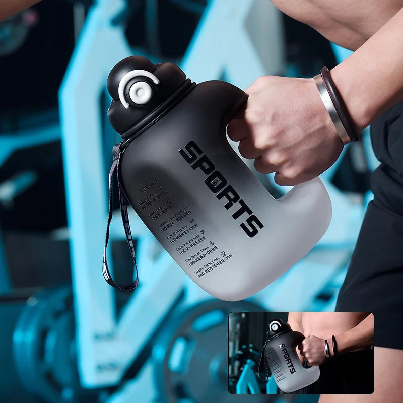 Large 2.5L Sports Water Bottle - All-Day Hydration with Straw