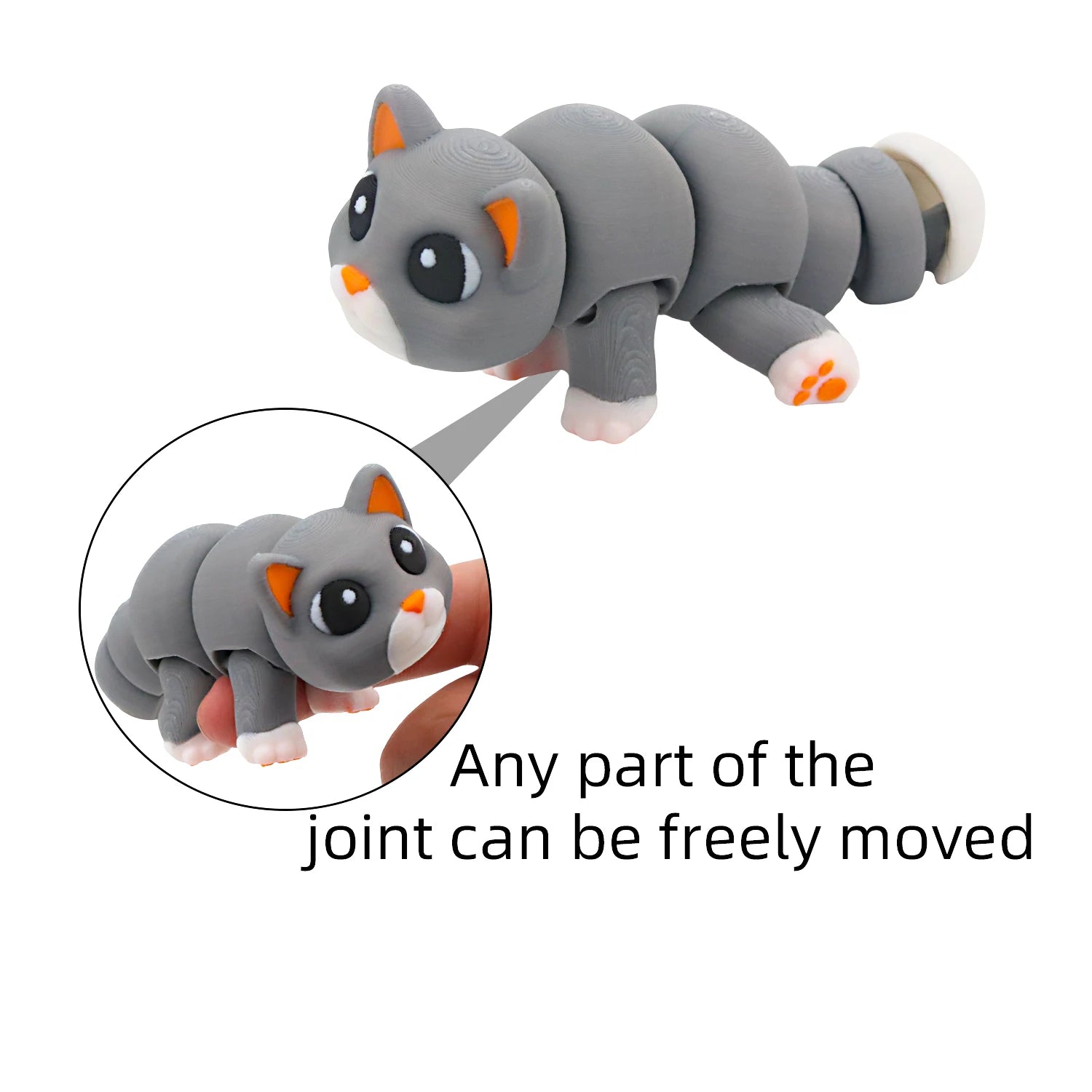 3D Printed Cat Figurine – Cute Resin Animal Model for Home & Garden Decor