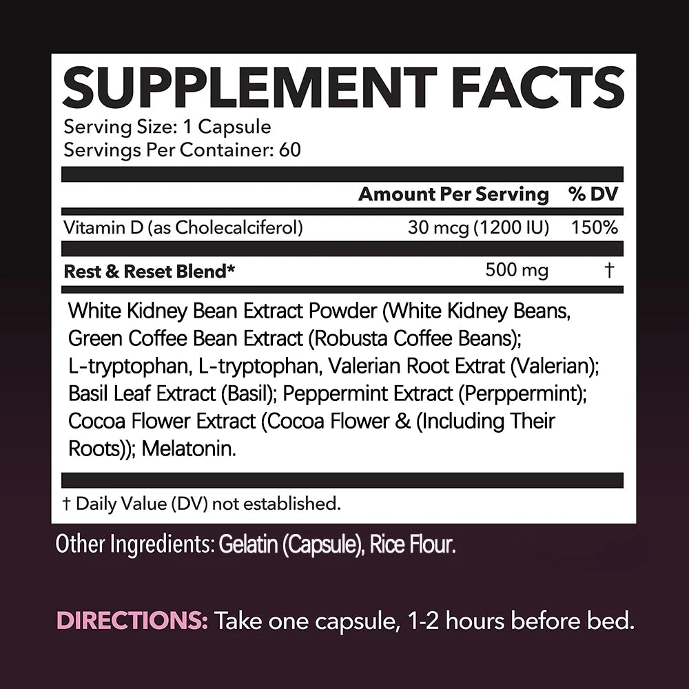 Night Time Fat Burner for Women - Overnight Metabolism Booster & Sleep Support