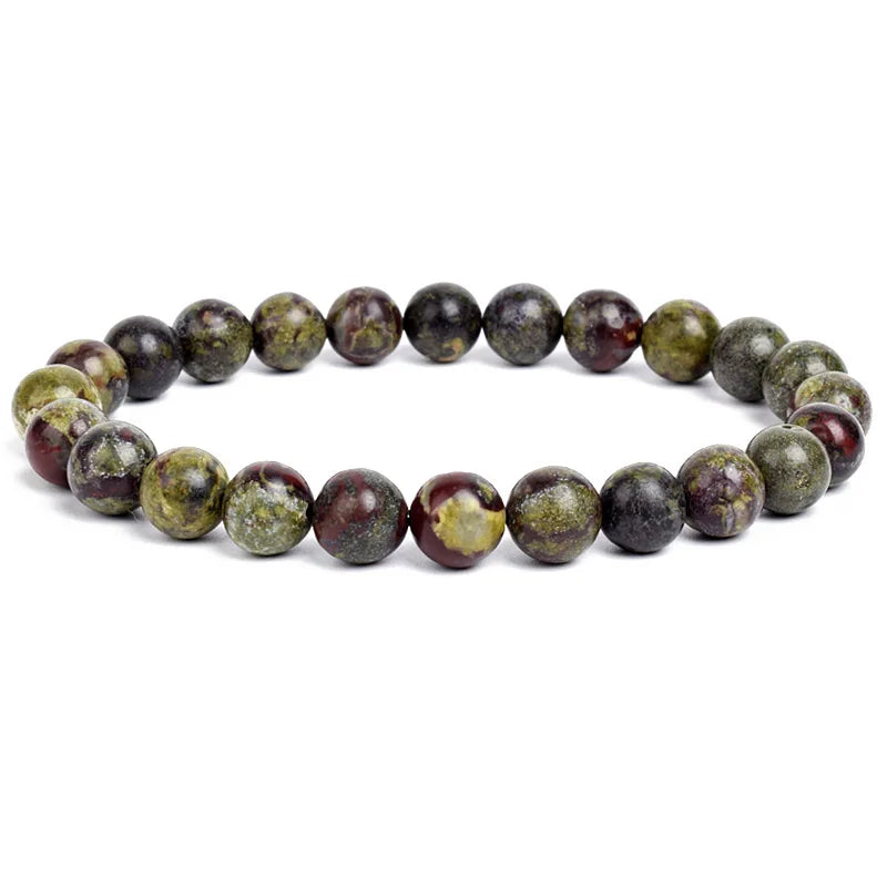Natural Stone Beads Bracelet – Amethyst, Quartz, Jade & Agate Healing Bangle