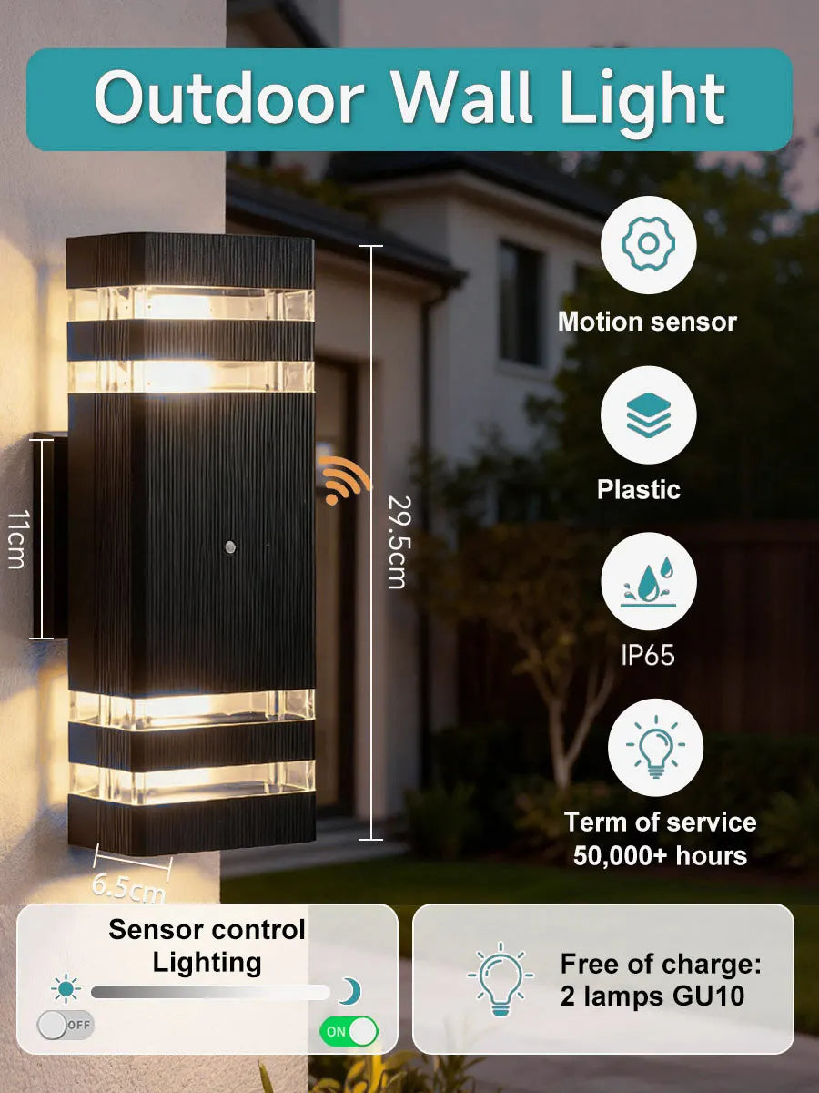 Smart Motion Sensor LED Wall Lights - Waterproof Outdoor Porch & Garden Lamp (110V-220V)