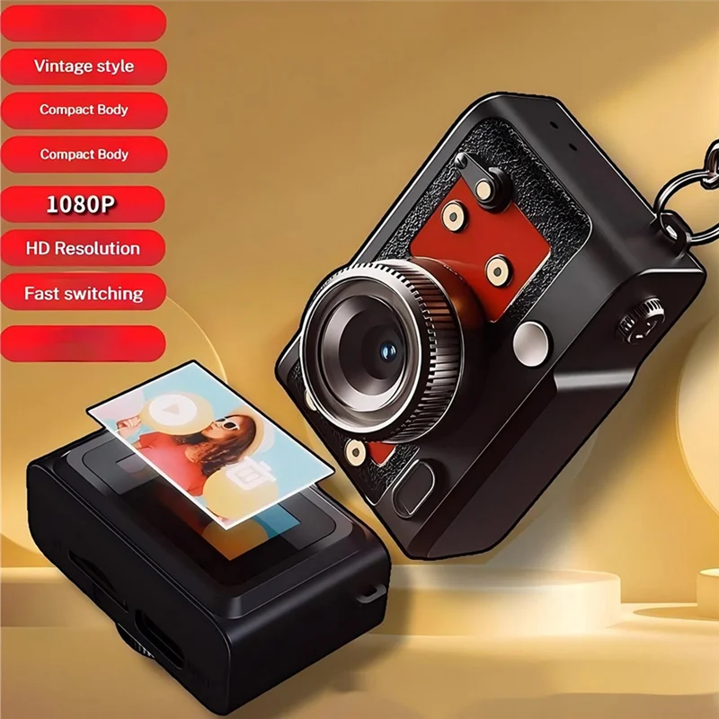 CABE Mini Retro Camcorder 1080P HD - Portable Thumb Camera for Students & Vlogging