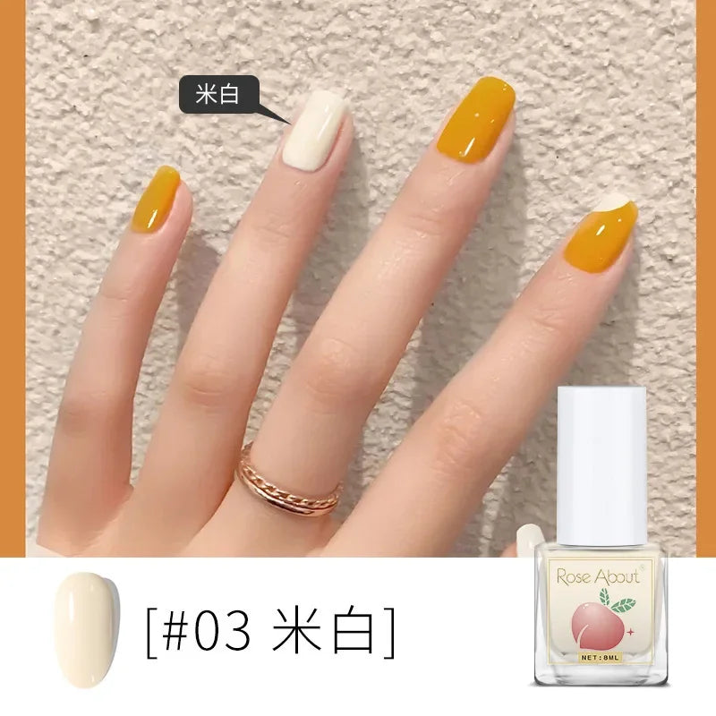 Water-Based Peelable Nail Polish - Fast Drying, Odorless, No UV Lamp Needed