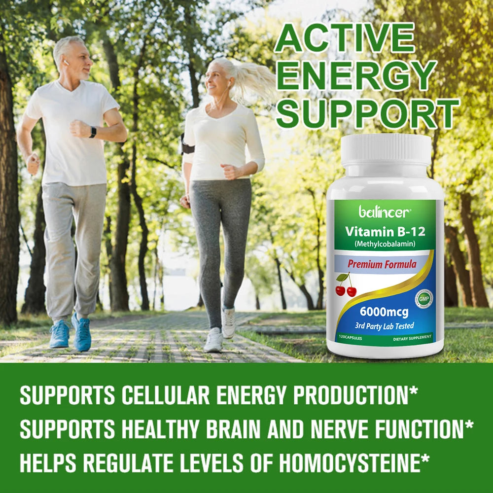 Vitamin B12 Supplement – Energy, Brain & Nervous System Support
