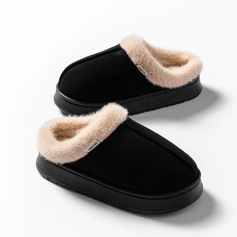Women's Winter Slippers - Non-Slip Plush Fleece Lined Indoor House Shoes with Soft Sole