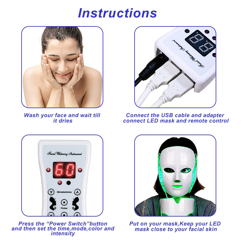 Electric Facial Skin Care Device – 6-in-1 Anti-Aging & Skin Rejuvenation Tool