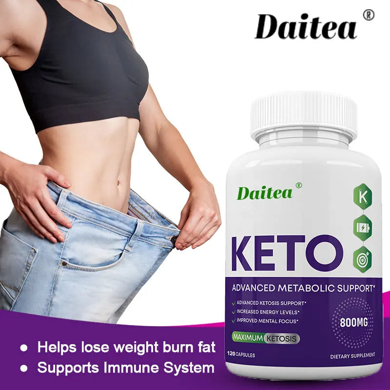 Keto Capsules 800mg - Apple Cider Vinegar for Weight Loss, Detox & Immunity
