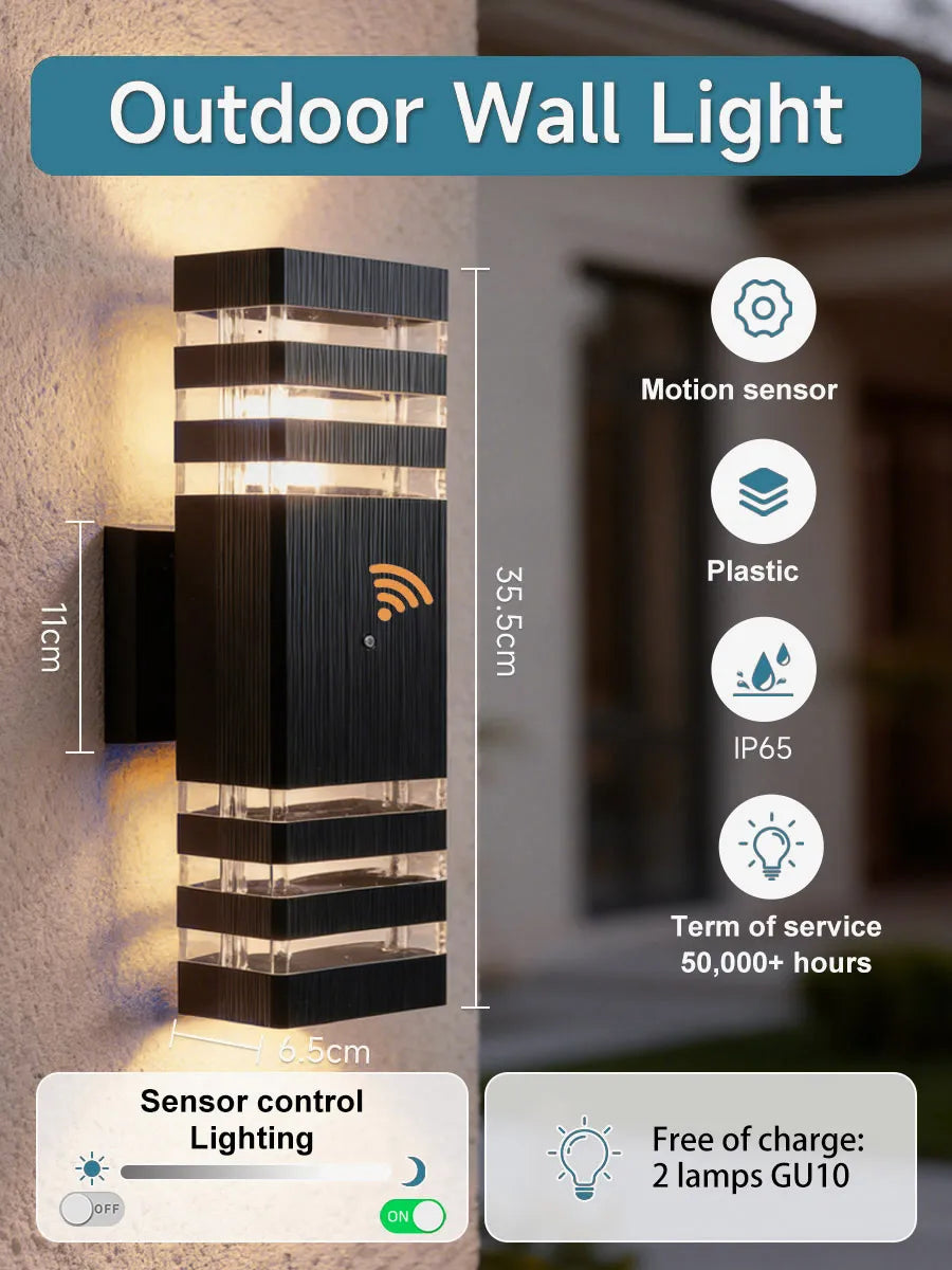 Smart Motion Sensor LED Wall Lights - Waterproof Outdoor Porch & Garden Lamp (110V-220V)