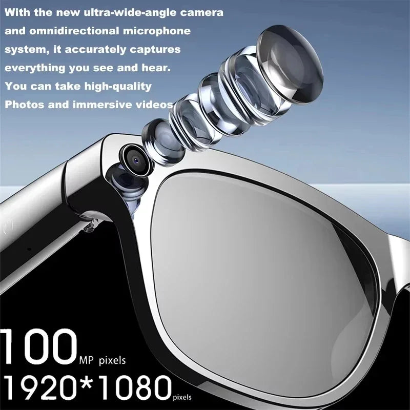 8K HD AI Smart Glasses - 800W Camera, Bluetooth & Voice Assistant