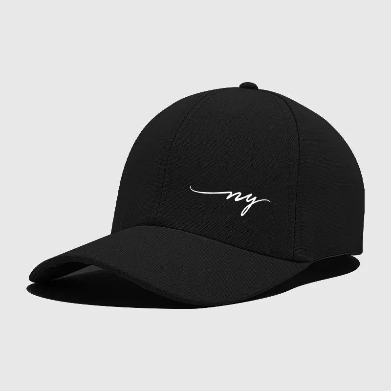 NY Embroidered Baseball Cap - Solid Color Snapback Hat with Sun Protection for Summer