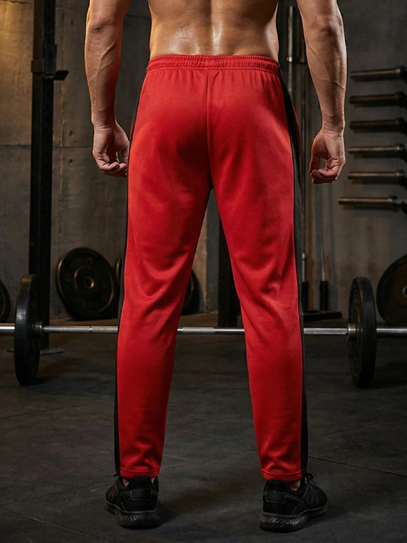 Men's Colorblock Athletic Joggers - Warm Workout Sweatpants