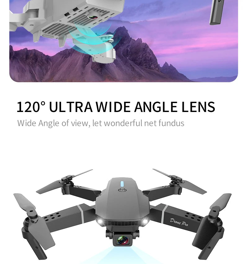 E88 Plus GPS Drone with 8K Dual Camera - 27 Min Flight, Obstacle Avoidance, 1000m Range