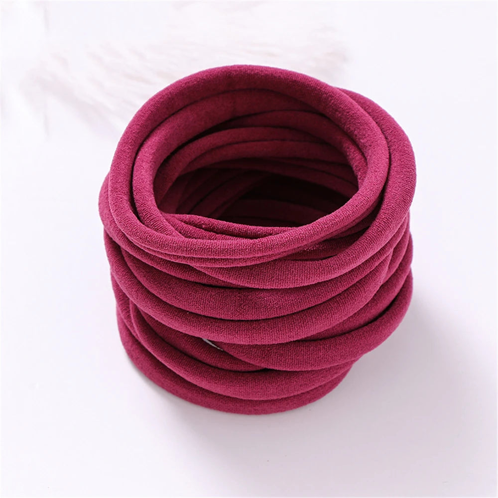 20PCS Baby Girl Soft Nylon Headbands Stretchy Traceless Hair Accessories